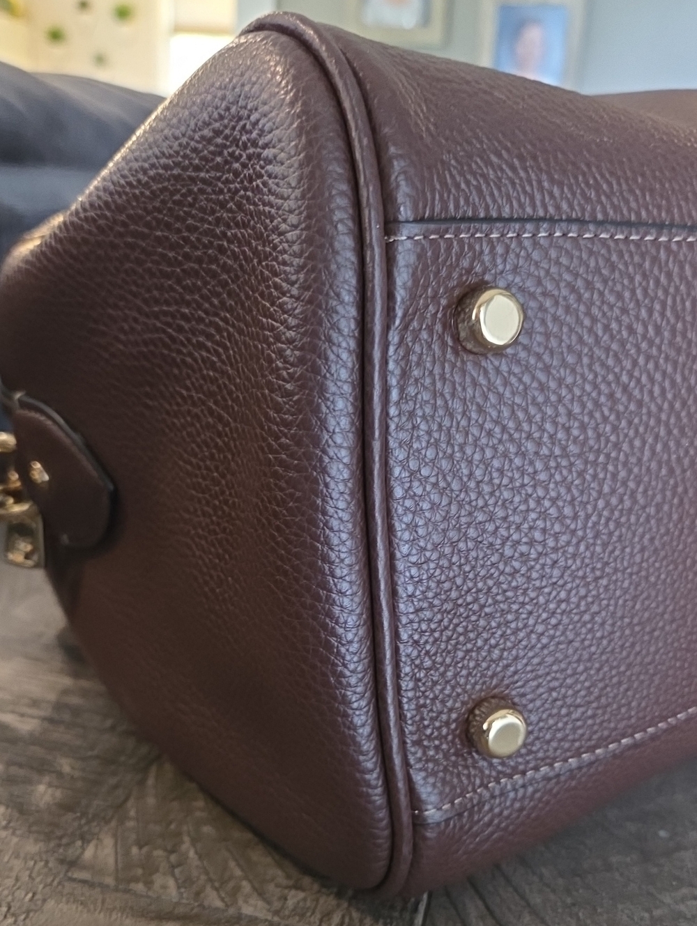 COACH Rowan Satchel in Chocolate Brown with Gold Hardware - Picture 11 of 15